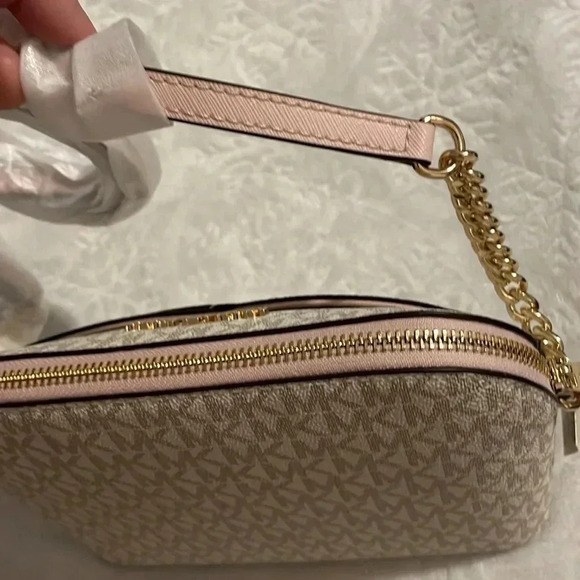 Michael Kors Small Handbag White and Khaki NWT - Picture 11 of 12